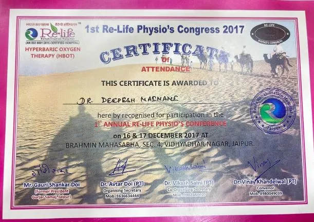 1st re-life physio's congress 2017