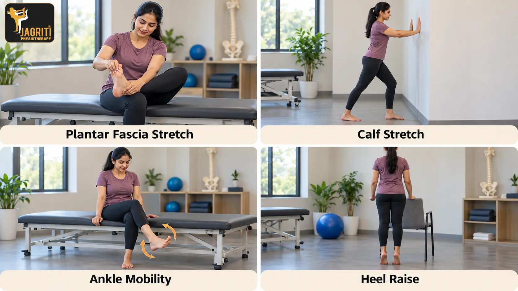 Physiotherapy exercises for morning heel pain and plantar fascia