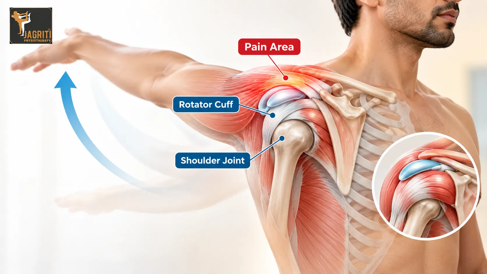 Rotator cuff and shoulder pain when lifting arm